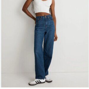 Madewell Baggy Straight Jeans NWT Dark Wash High Rise